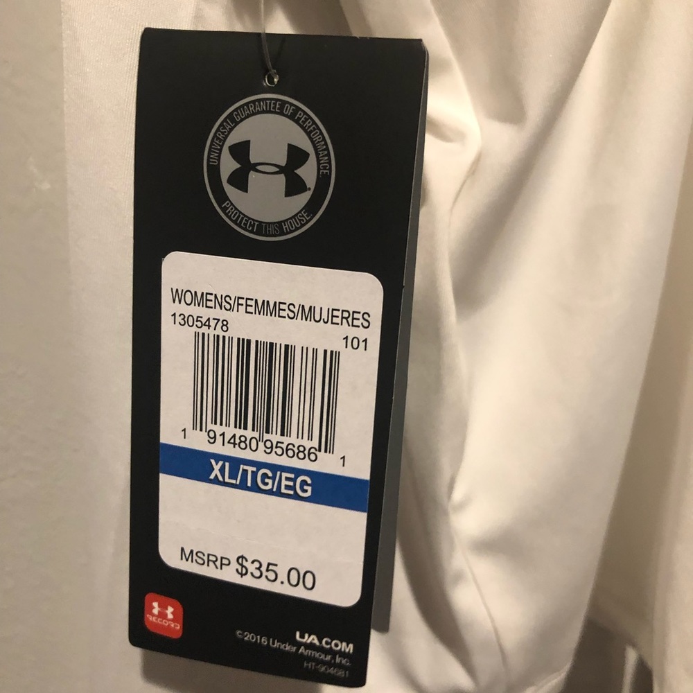 Under Armour white tank with teal mesh straps - Picture 4 of 4